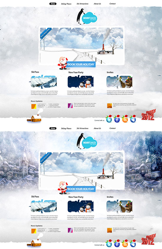 Winter Ski Centre Web Design by vasiligfx on DeviantArt